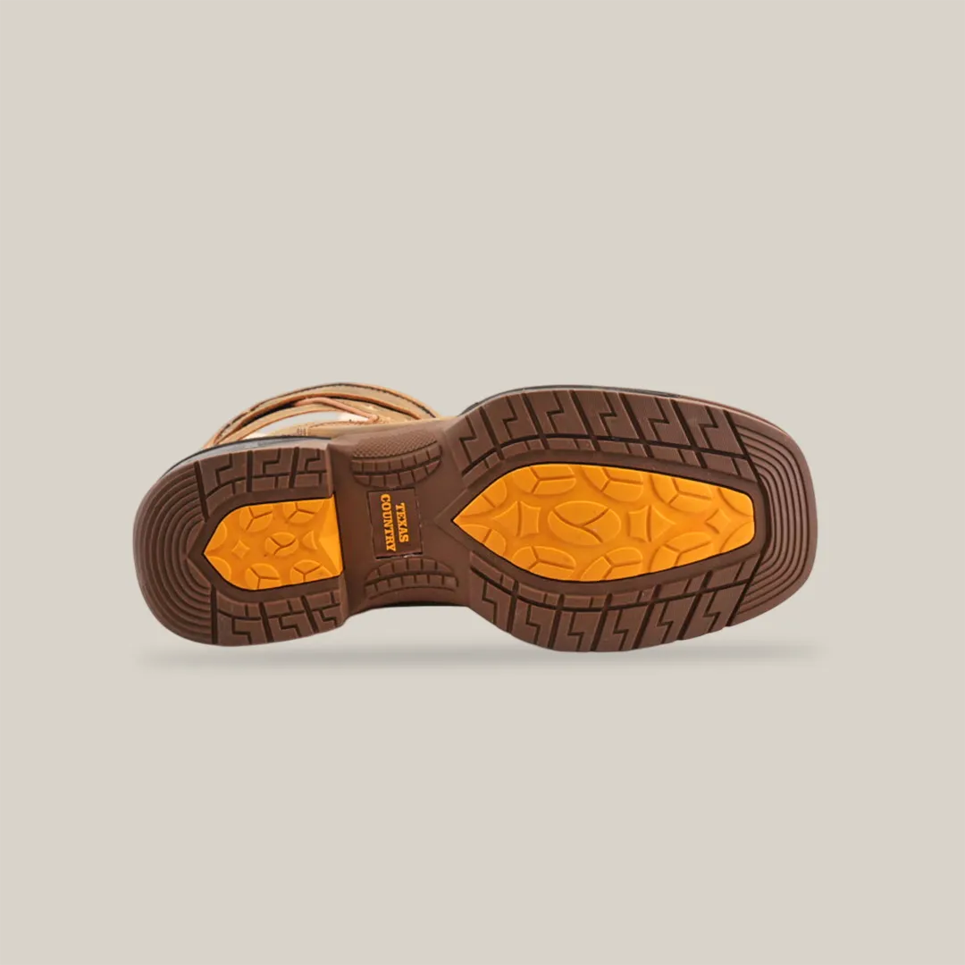 White Tan US Flag - Waterproof - Soft Toe
