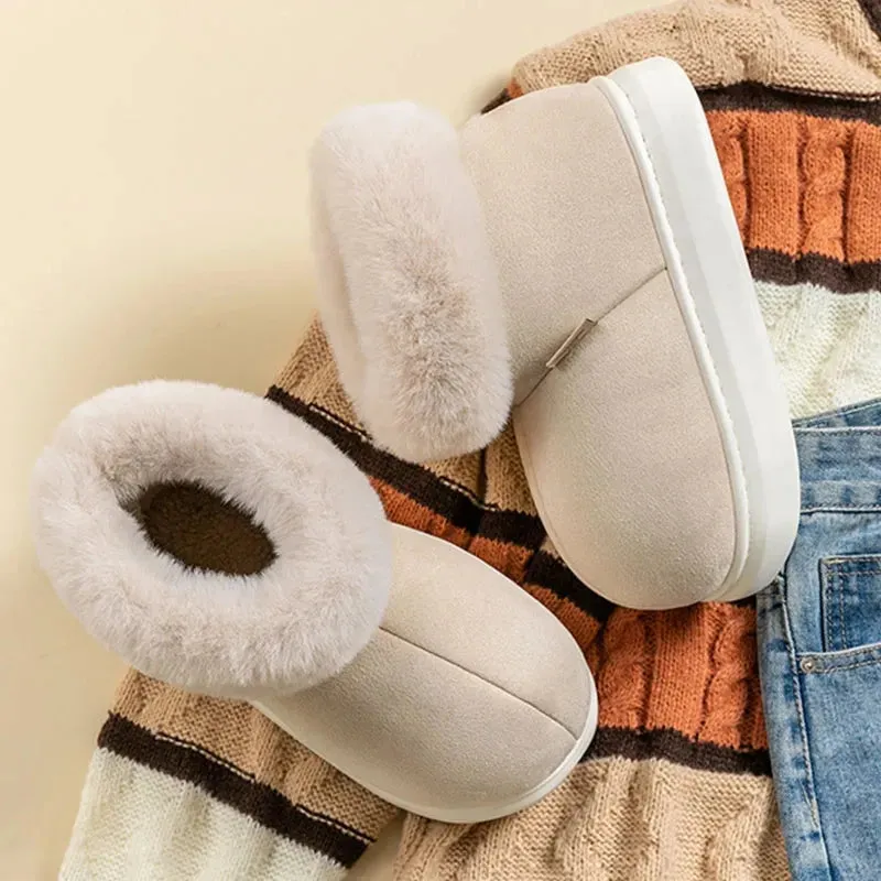 Women's Outdoor Furry Antiskid Snow Boots