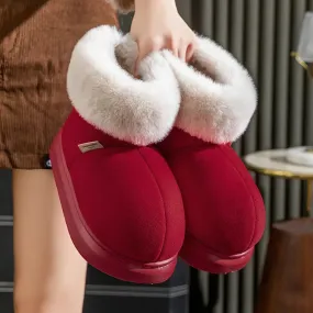 Women's Outdoor Furry Antiskid Snow Boots
