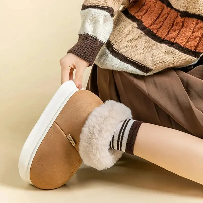 Women's Outdoor Furry Antiskid Snow Boots