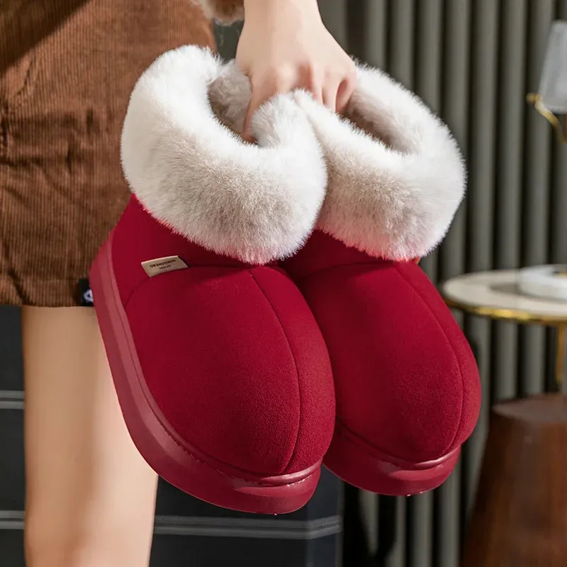 Women's Outdoor Furry Antiskid Snow Boots